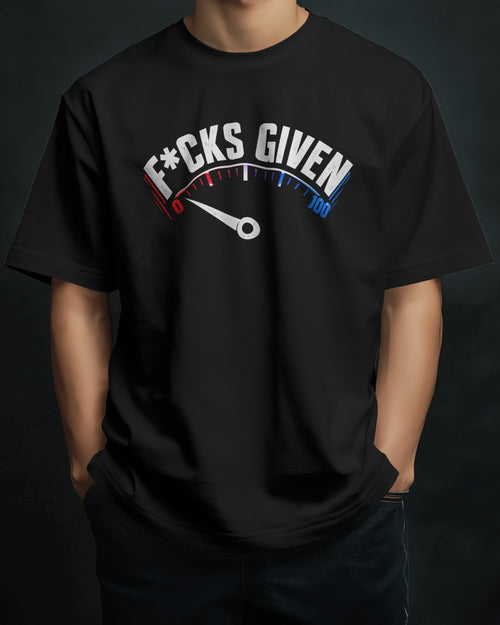 Black 0 FKS GIVEN graphic t-shirt front model view