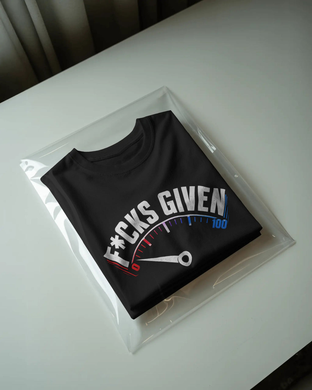 Black 0 FKS GIVEN graphic t-shirt packaged